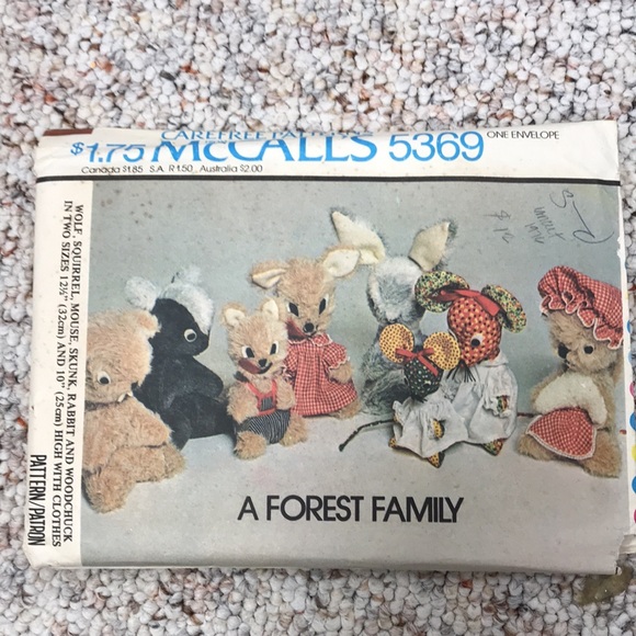 Lot of four vintage stuffed animal patterns - Picture 8 of 9